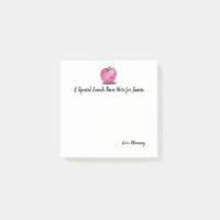 Personalised apple watercolor School note from mum