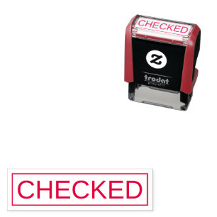 Personalised Approval Checked Stamp Self Ink Desig
