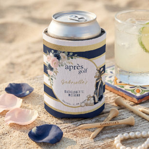 Personalised Après Golf Bachelorette Weekend Gold  Can Cooler
