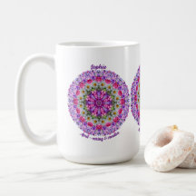 Personalised April Birth Flower Sweet Pea Mandala
