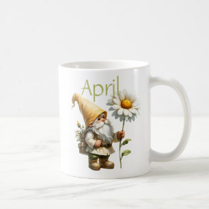 Personalised April Birth Month Garden Gnome Coffee Mug