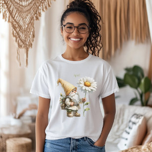 Personalised April Birth Month Garden Gnome Tri-Blend Shirt