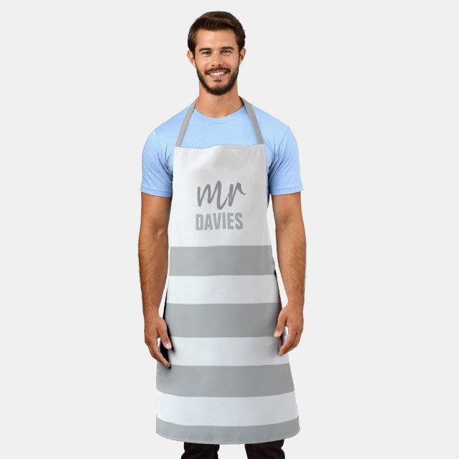 Personalised Apron for Men (Worn)