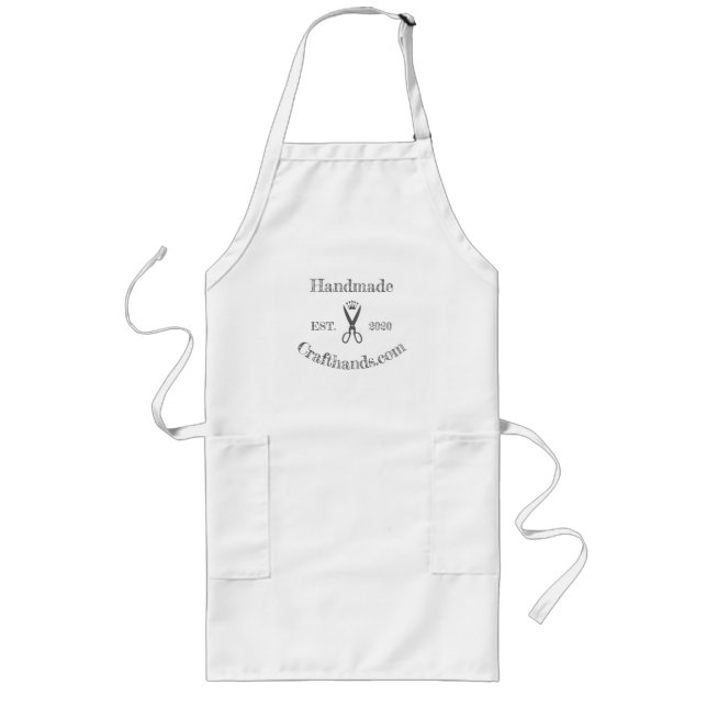 Personalised Apron  - Handmade Scissors Logo (Front)