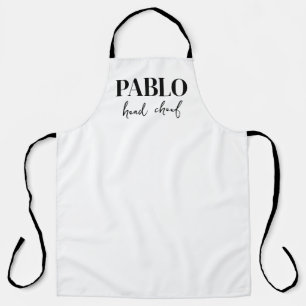 Personalised apron, head chef apron, Fathers day Apron
