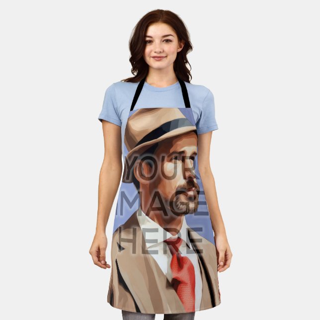 Personalised Apron Square Images (Worn)