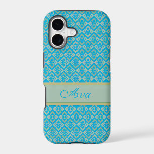Personalised Aqua Gold Diamond custom name