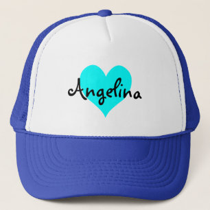 Personalised Aqua Heart Trucker Hat
