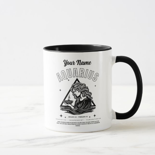 Personalised Aquarius Coffee Mug (Right)