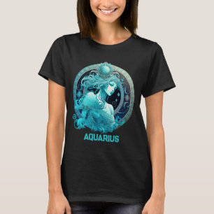 Personalised Aquarius Zodiac Astrology Birthday T-Shirt
