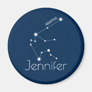 Personalised Aquarius Zodiac Constellation Magnet