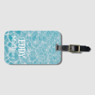 Personalised Aquatic Summer Pool Luggage Tag