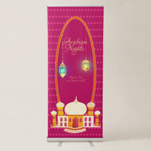 Personalised Arabian Nights Party Palace Retractable Banner