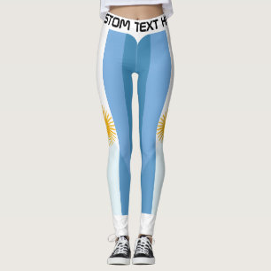 Personalised Argentina Football Fan Leggings