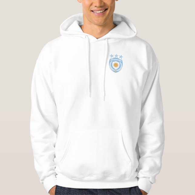 Personalised Argentina Sport Jersey Hooded Sweatsh Hoodie (Front)