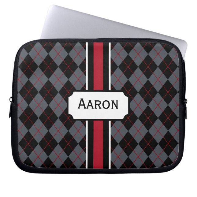 Personalised Argyle Laptop Bag (Front)