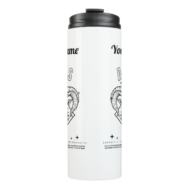 Personalised Aries Thermal Tumbler (Front)
