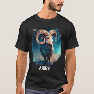 Personalised Aries Zodiac Astrology Ram Birthday T-Shirt