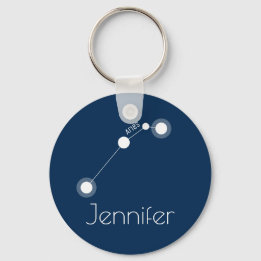 Personalised Aries Zodiac Constellation Key Ring