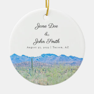 Personalised Arizona Desert Ceramic Tree Decoration