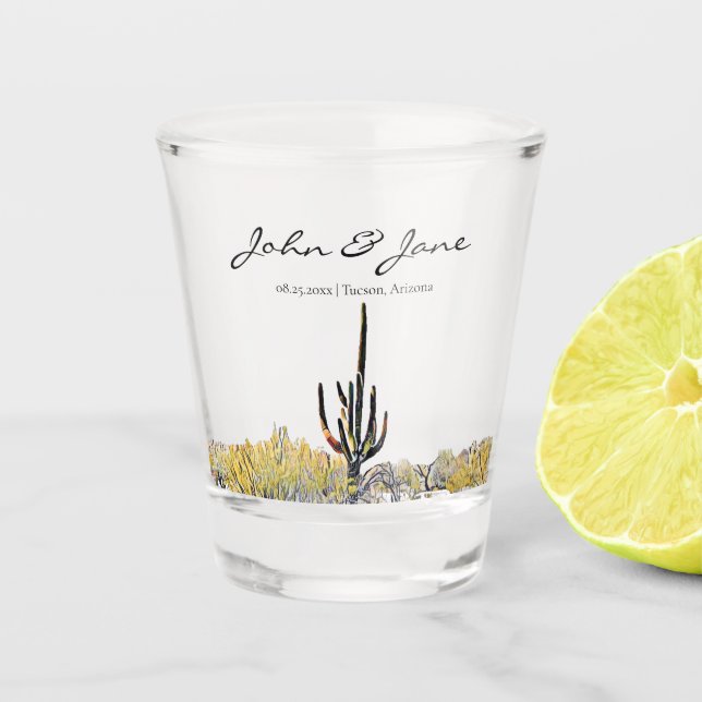 Personalised Arizona Desert Shot Glass (Front)
