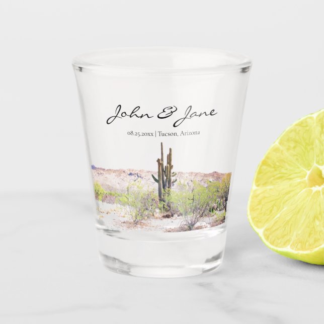 Personalised Arizona Desert Shot Glass (Front)