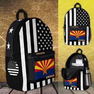 Personalised Arizona Flag bag, American Flag Printed Backpack