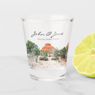 Personalised Arizona Painted Mountains Shot Glass