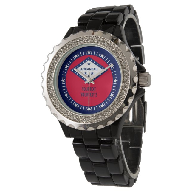 Personalised Arkansas State Flag Design Decor Watch (Angled)