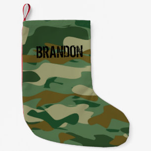 Personalised army camouflage Christmas stocking