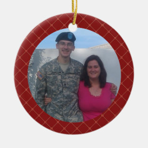 Personalised Army Family Christmas Keepsake Gift Ceramic Tree Decoration