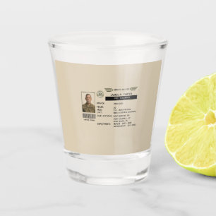 Personalised Army Service Record Gift Shot Glass