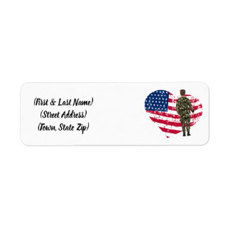Personalised Army Soldier Return Address Label 