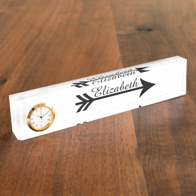 Personalised arrow nameplate (Side)