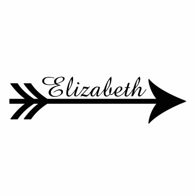 Personalised arrow  photo sculpture magnet (Front)