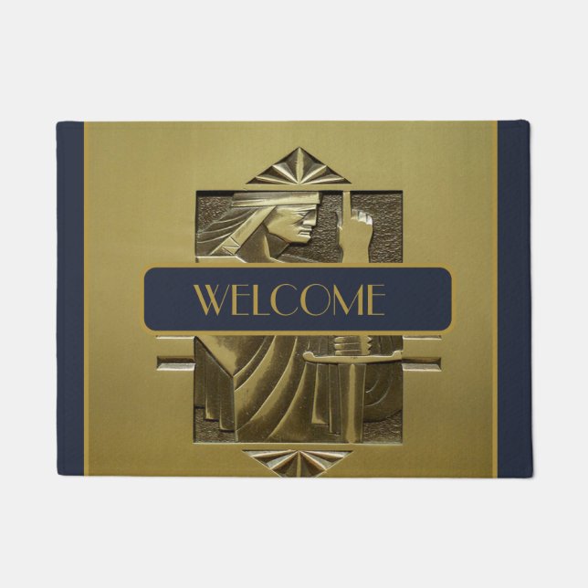 Personalised Art Deco Door Mat (Front)
