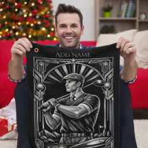 Personalised Art Deco Golf Towel