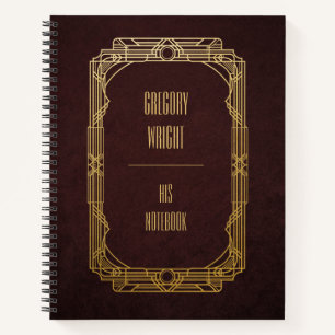 Personalised Art Deco Notebook