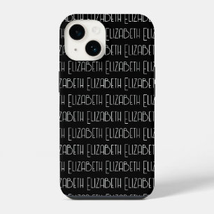 Personalised Art Deco Style Custom Text iPhone 14 Case