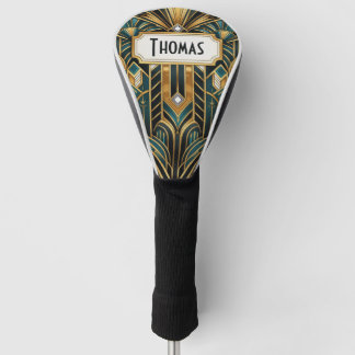 Personalised Art Deco Style Golf Head Cover