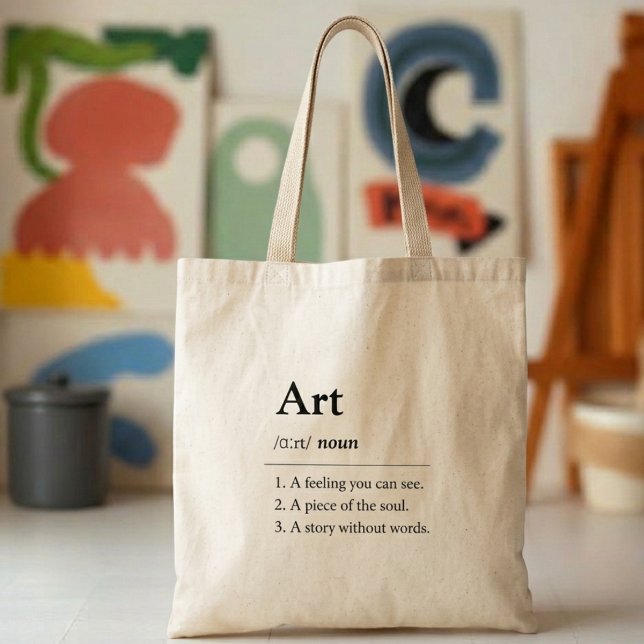 Personalised Art Definition Tote Bag (Fully customizable tote bag for art lovers)