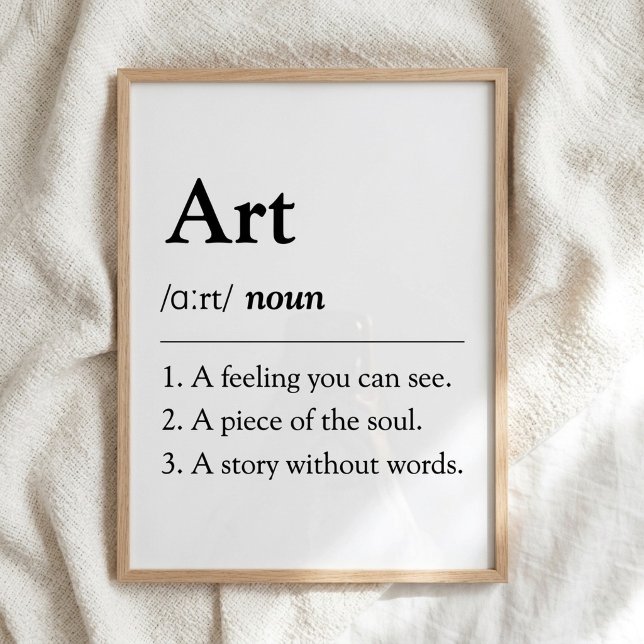 Personalised Art Dictionary Definition Poster (Fully customizable art dictionary definition wall art)