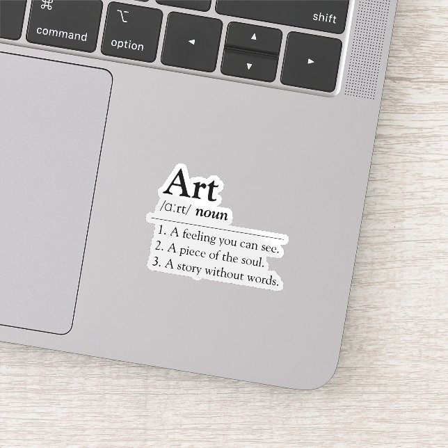 Personalised Art Dictionary Definition Sticker (Detail)