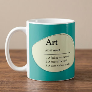 Personalised Art Dictionary Style Coffee Mug