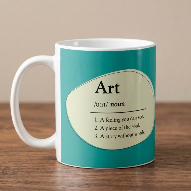 Personalised Art Dictionary Style Coffee Mug (Fully customizable coffee mug for art lovers)