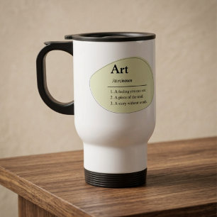 Personalised Art Dictionary Style Travel Mug