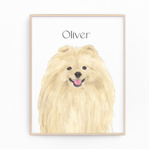 Personalised Art Pomeranian Photo Print