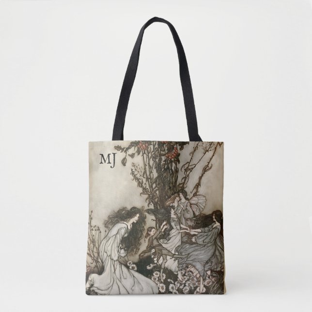 Personalised Arthur Rackham Fairies Fantasy Tote Bag (Front)