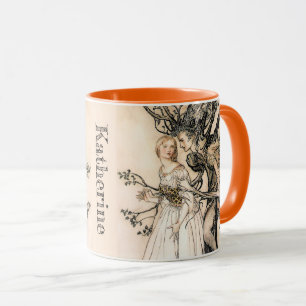 Personalised Arthur Rackham Old Woman in the Wood Mug