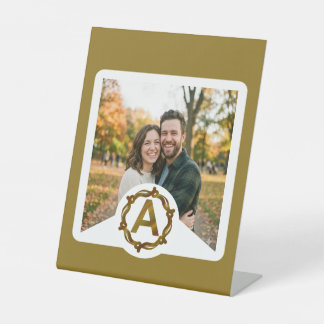 Personalised Artisan Monogram A | Wood Frame Pedestal Sign